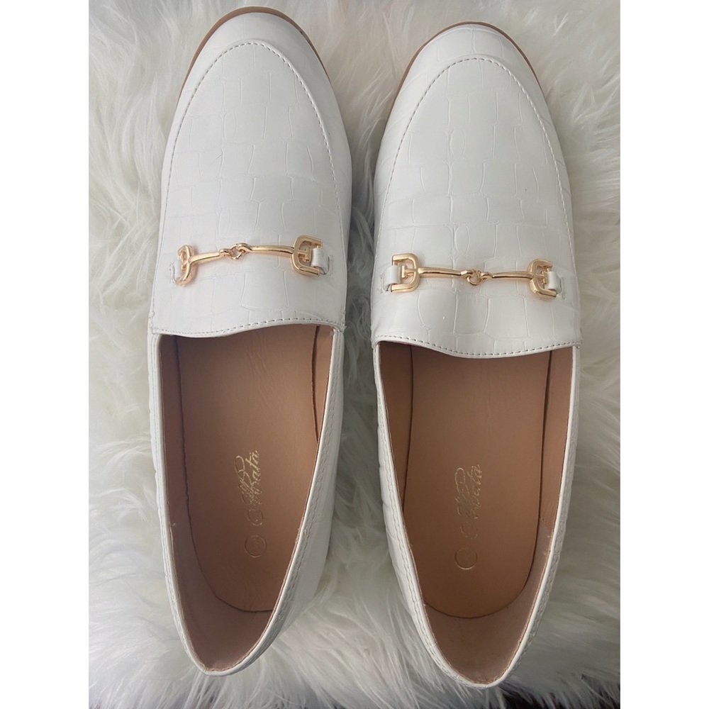 White Flats w/ Gold Hardware